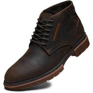 👑Men's Oxfords Chukka Ankle Boot Coffee Classic Casual Comfort Lace Up Shoes